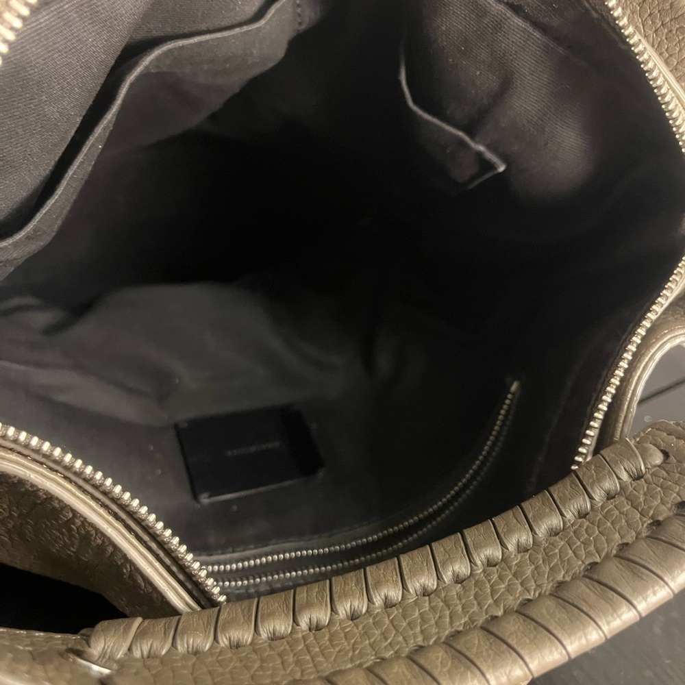 ALLSAINTS FETCH SMALL LEATHER CONVERTIBLE BACKPACK Olive Green - Picture 3 of 7